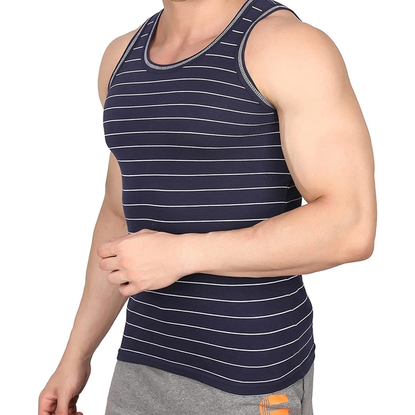 Chromosome  CHROMOZOME STRIPED VEST 2A1 - Navy, L