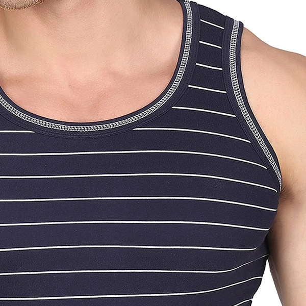 Chromosome  CHROMOZOME STRIPED VEST 2A1 - Navy, L