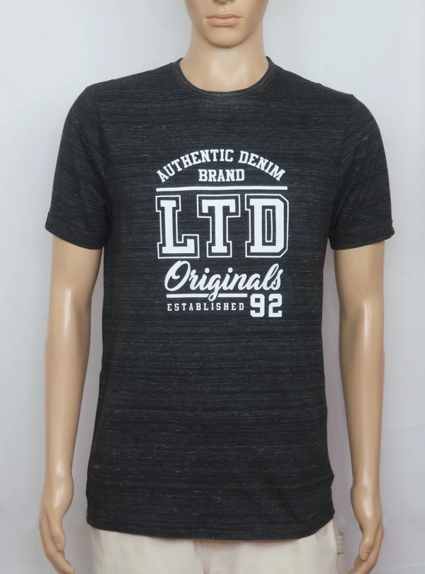 Basics PRINTED SHORT SLEEVE T SHIRT 3A3 - Black, XL