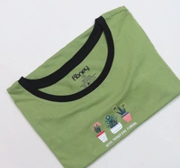 Sandwich  HONEY PRINTED RINGER TEE 1A1 - Green, S