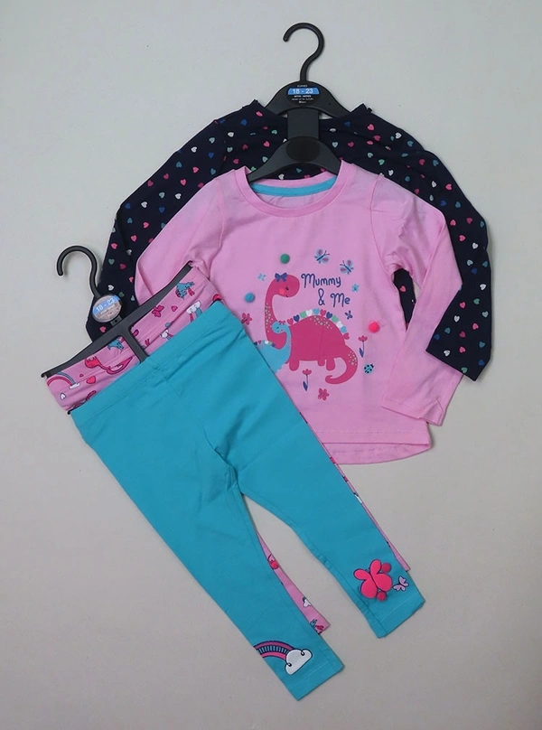 DUNNES GIRLS PRINTED 2 PC SET 8A3 - 2 options as in image, 3/4y
