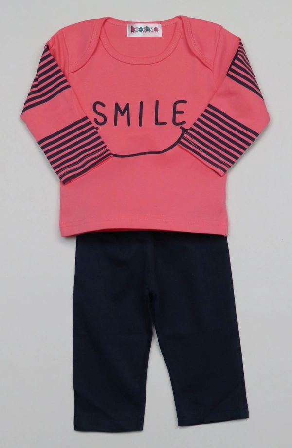 Boochee BABY BOYS PRINTED  PYJAMA SETS 04B - 1 Option:Coral/Navy, 6/12m