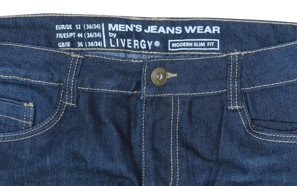 LIVERGY MENS DENIM JEANS 7A3 - Denim Navy, 38