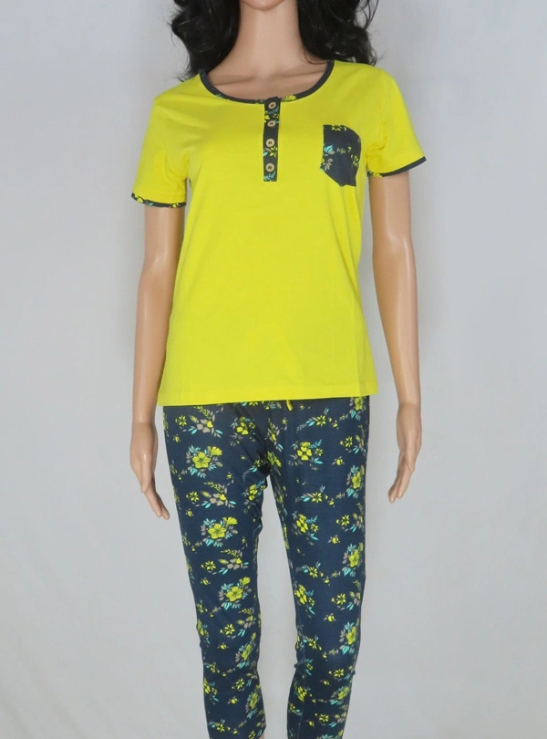 SIUMBER JILL SLUMER JILL CAPRI PYJAMA 6A1 - Yellow, M