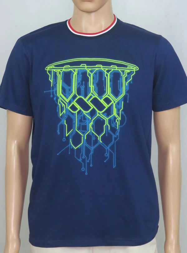 REDTAG  PRINTED TSHIRT  3B2 - Navy, L