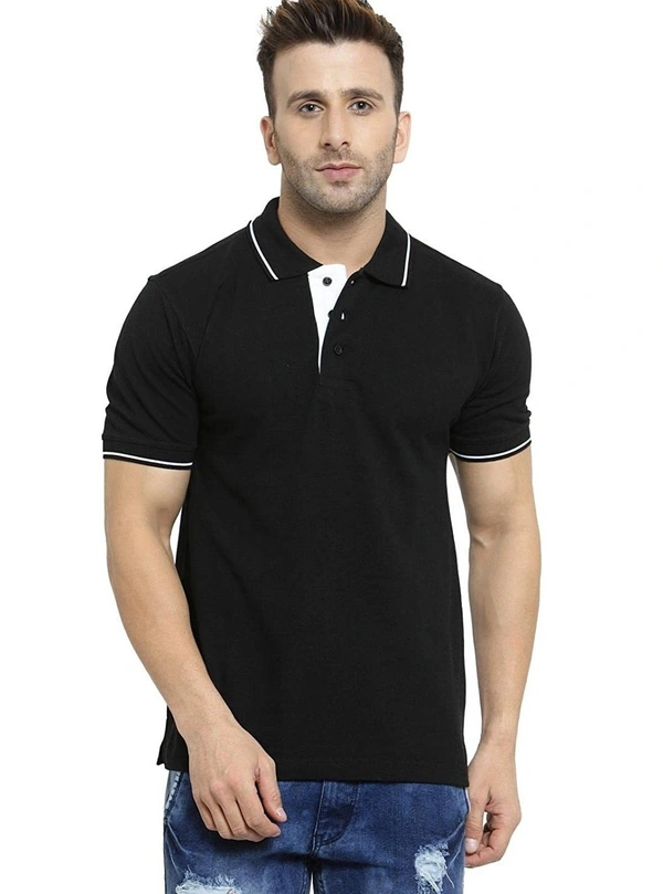 SCOTT MENS SHORT SLEEVES POLO 4A1 - Black / white Tip, M