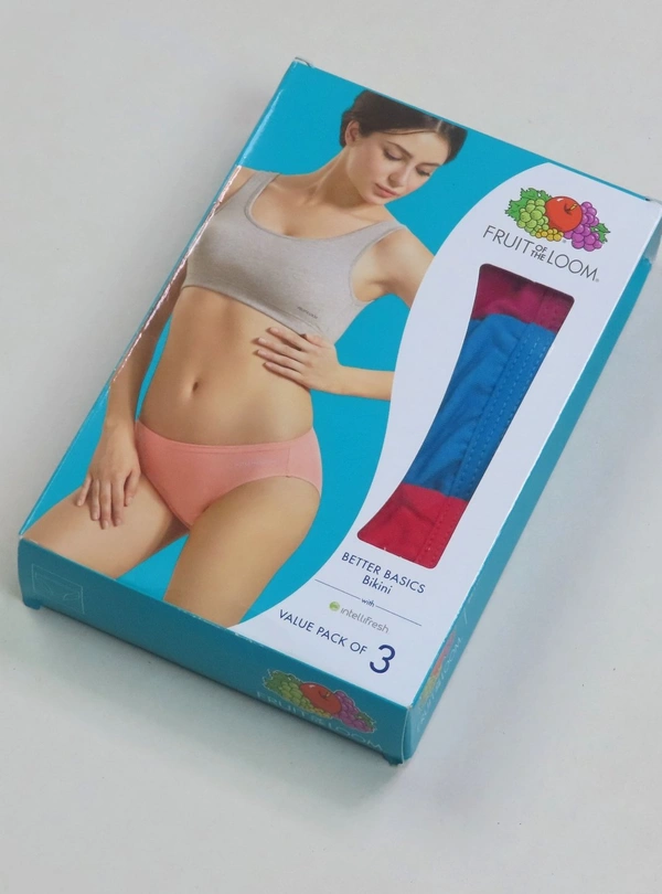 Fruit Of The Loom FOTL 3 PACK BIKINI BRIEFS 8A1 - Mixed, L