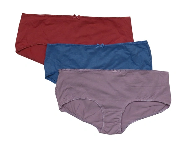 REDTAG LADIES 3 PACK STRETCH HIPSTERS 2H1 - Mixed, 18 (95cms)