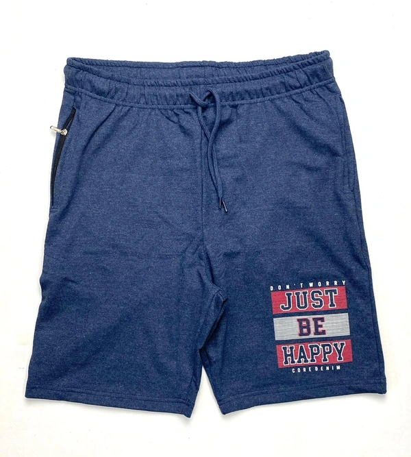 MERCHU MENS FRENCH TERRY KNIT SHORTS 78C - Navy Melange, XXL