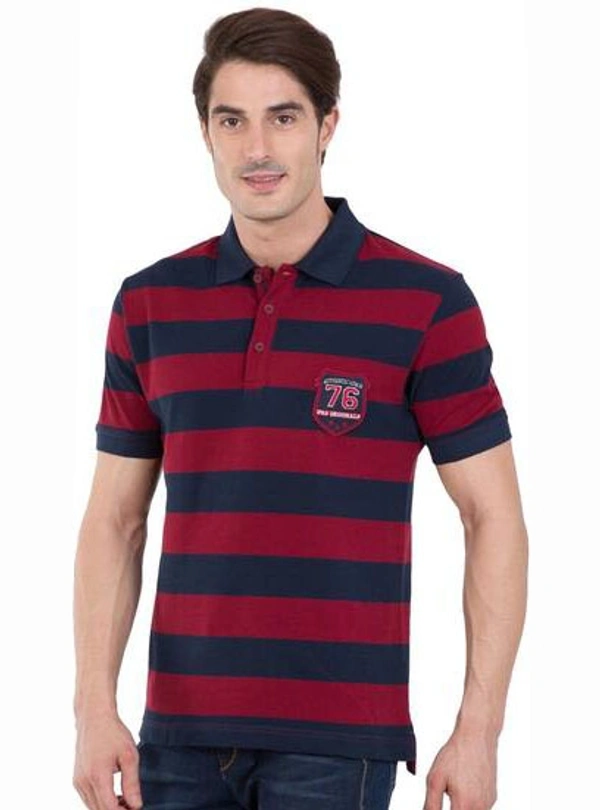 JOCKEY STRIPED POLO 6A1 - Red, S