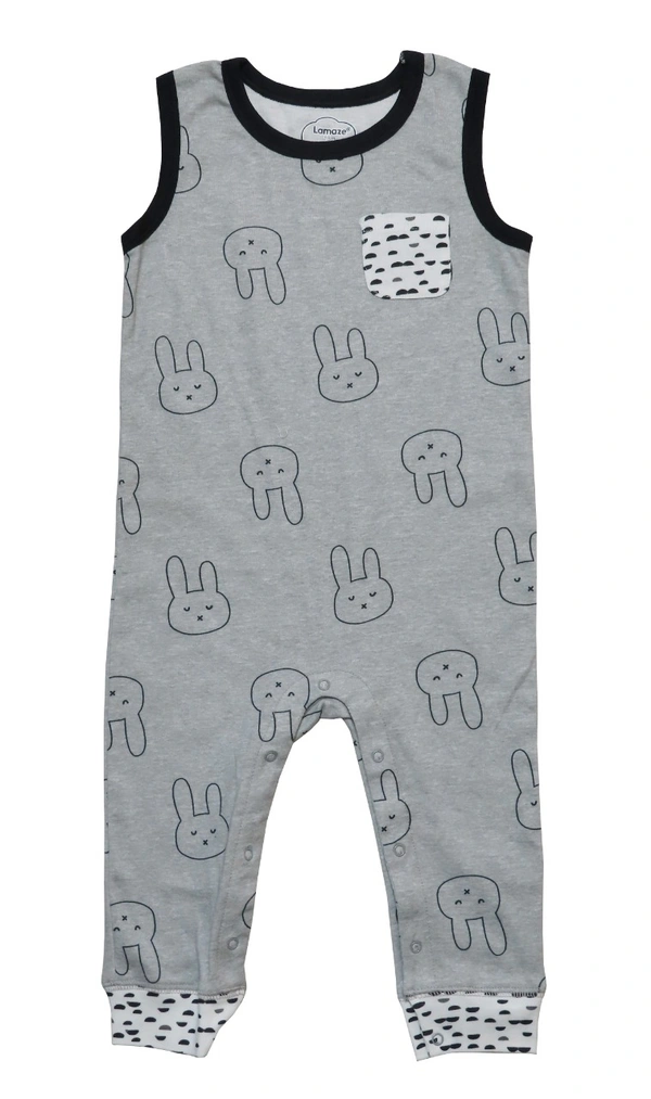 Lamaze BABY BOYS PRINTED PLAYSUITS 2A1 - Grey Melange, 3m