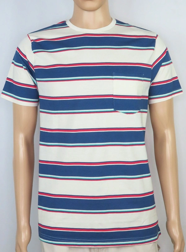 Denim & Flower  DENIM &FLOWER PRINTED TSHIRT  3E2 - white/Black Red striped, S