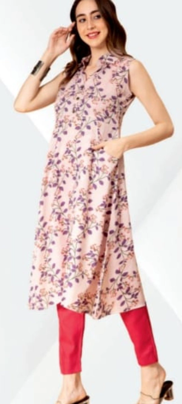 FABCLUB  Cotton  team Printed A-Line Kurta For Women  130 - As image, L