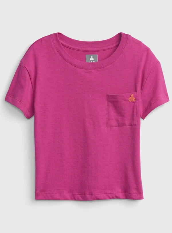GAP GIRLS POCKET T SHIRT 2E2 - Magenta / Fuchsia, 3 Years
