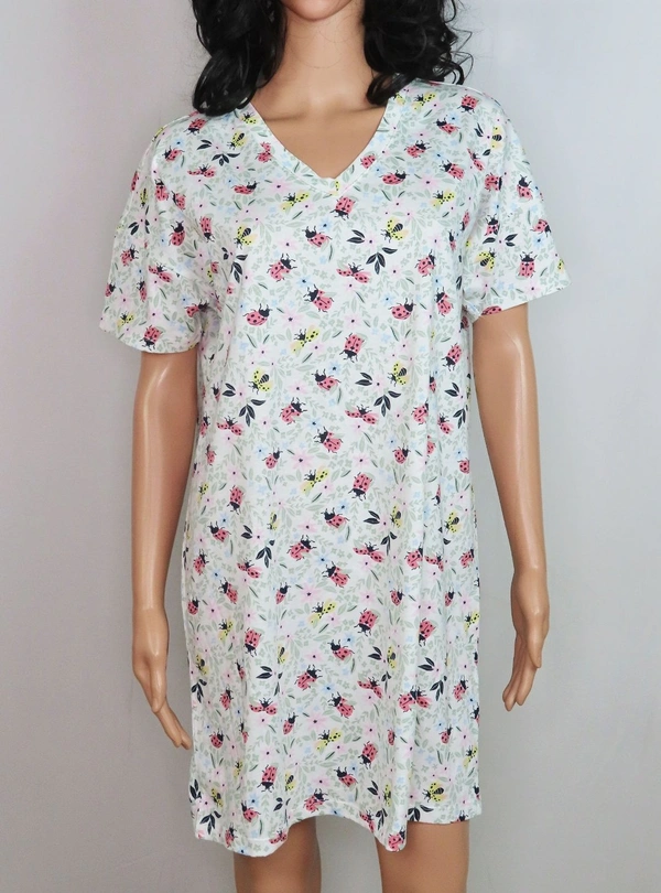 Anko ANKO PRINTED NIGHTSHIRT 5A1 - White / Floral AOP, XXL (16)