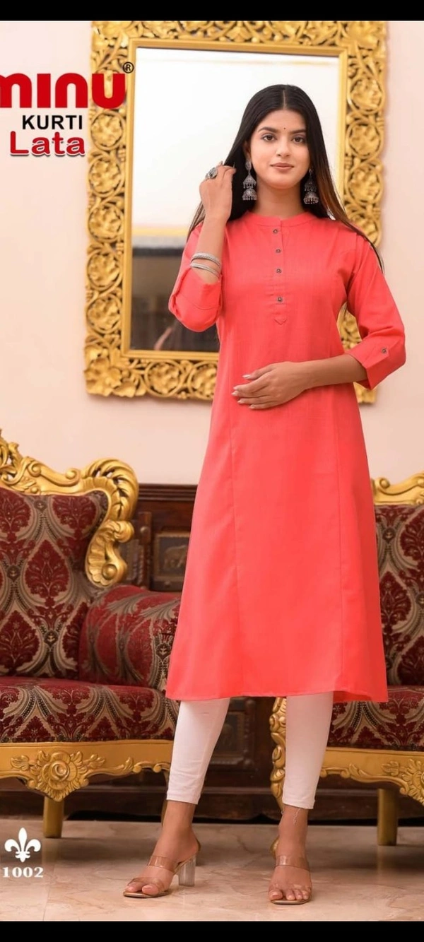 Minu Lata Long Kurti 1002 - As image, M