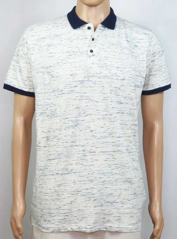 DENIM & FLOWER SLUB JERSEY POLO 2F1 - Ecru, M