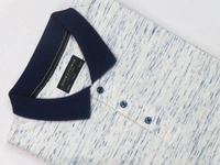 DENIM & FLOWER SLUB JERSEY POLO 2F1 - Ecru, L