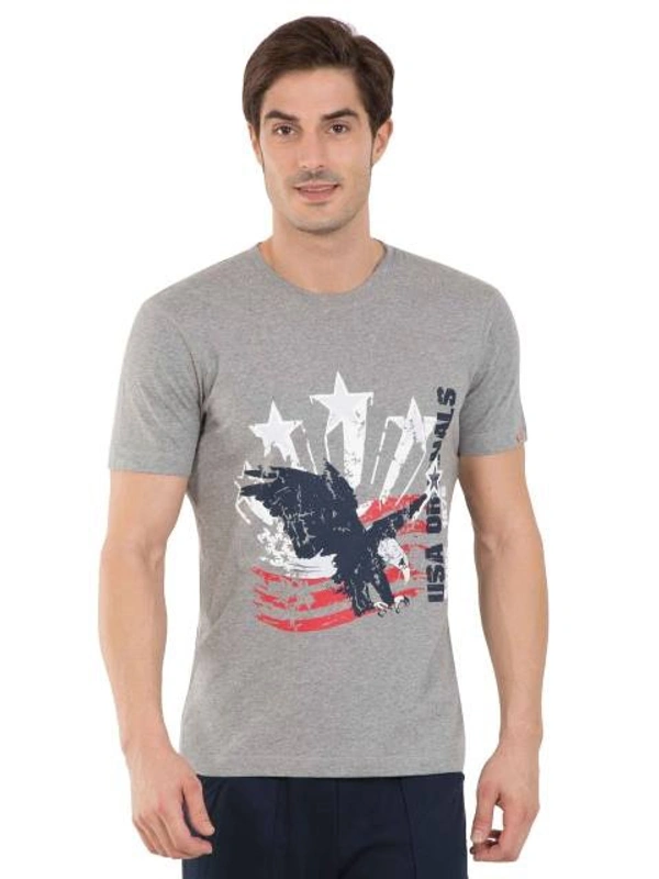  JOCKEY  JOCKEY PRINTED T SHIRT 5B1 - Grey Melange, M