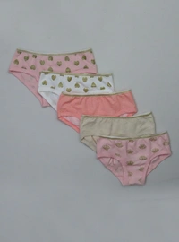 S4S GIRLS 5 PACK BRIEFS 5L3 - Mixed Colours, 5/6 Years