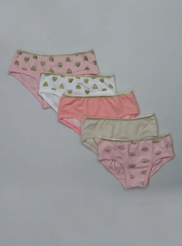 S4S GIRLS 5 PACK BRIEFS 5L3 - Mixed Colours, 7/8 Years