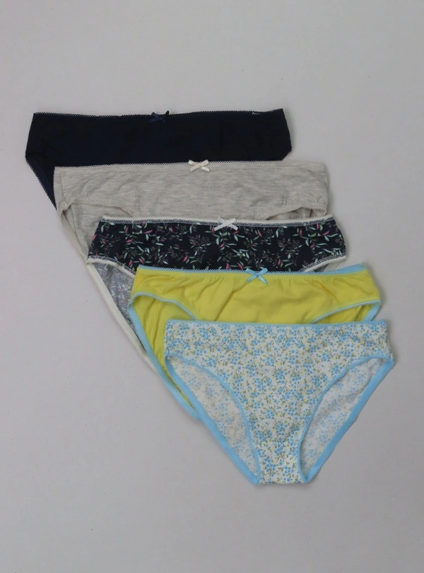 Twenty 4 and CLOSET TWENTY 4 LADIES 5 PACK BIKINI BRIEFS 5B1 - Mixed Colours, XL