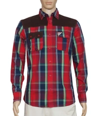 UCLA MENS CHECKED  WOVEN SHIRT  8A9 - as image, XXL