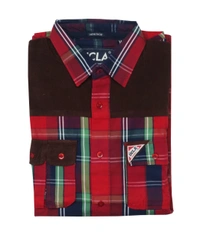 UCLA MENS CHECKED  WOVEN SHIRT  8A9 - as image, XXL