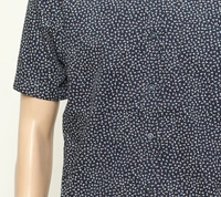 ELGHTHAVENUE  MENS SLIMFIT COTTON SHIRT  4N1 - Navy AOP, L