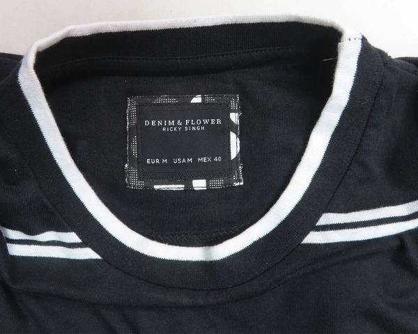 Denim &Flower  DENIM&FLOWER STRIPED TSHIRT 2E1 - Black /White  Striped, S