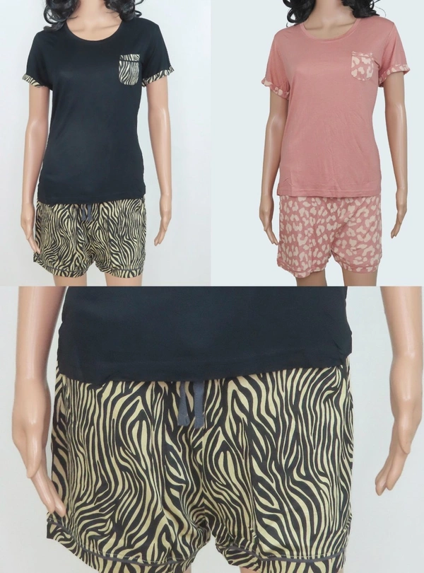 ZEEMAN LADIES VISCOSE SHORTY PYJAMA SET 2B1 - Dusty pink, M
