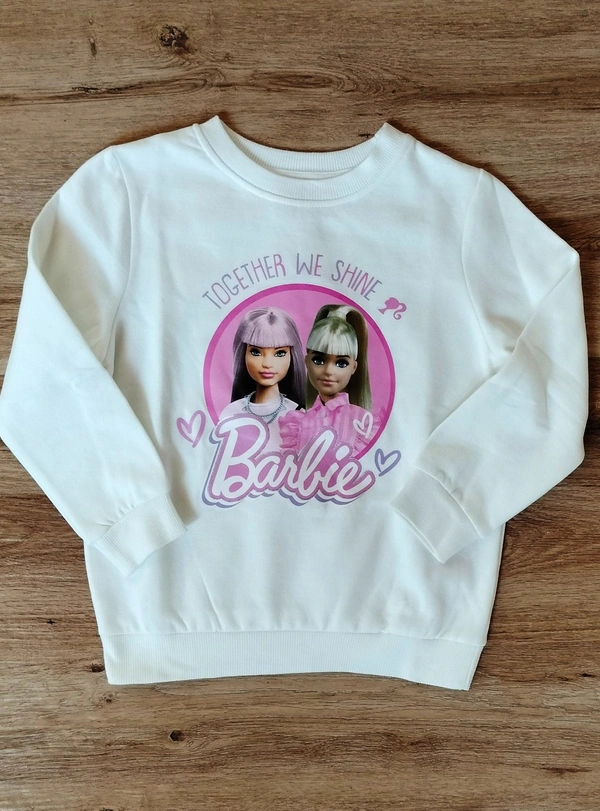 Barbie BARBIE GIRLS PULLOVER SWEAT TSHIRT  2A6 - White, 4-5y