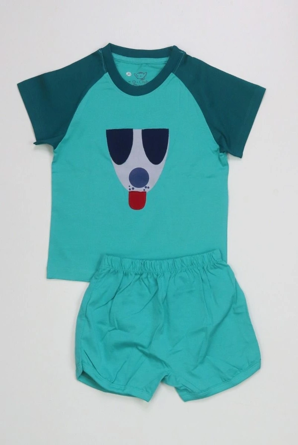 Q-club Baby Boys Printed Shorts Set - green, L