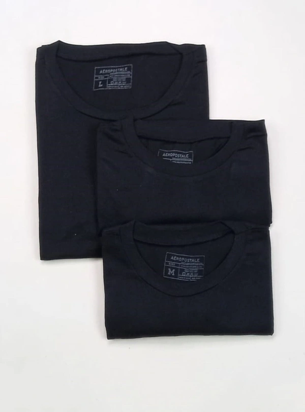 Aeropostale  AEROPOSTALE CREW NECK UNDERSHIRT 18B - Black, S