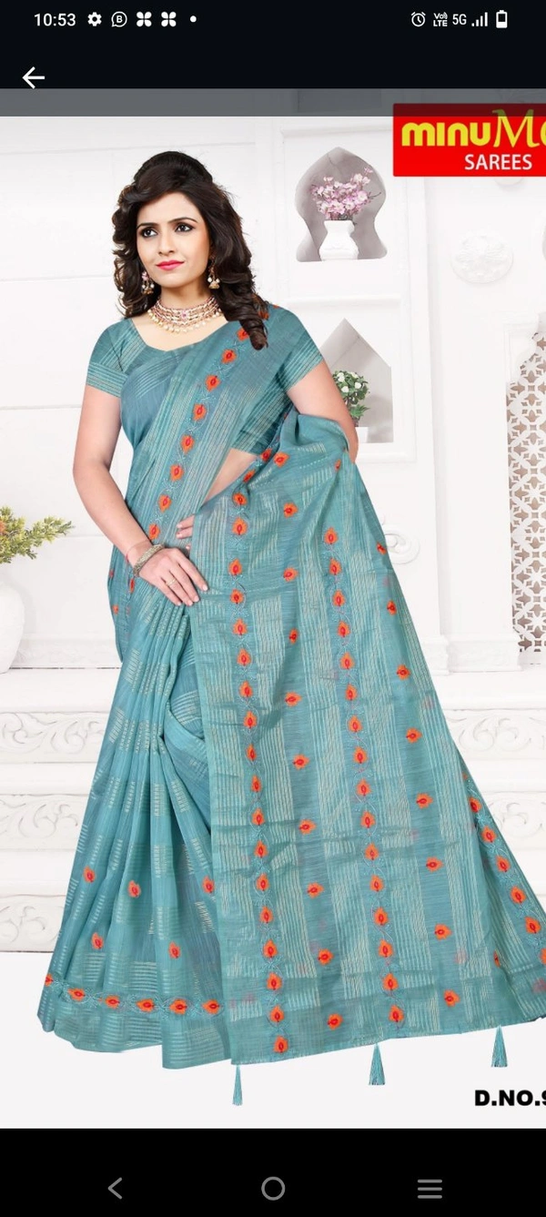 Minu Trishika Chanderi Cotton Saree  823 - as image, 5.5