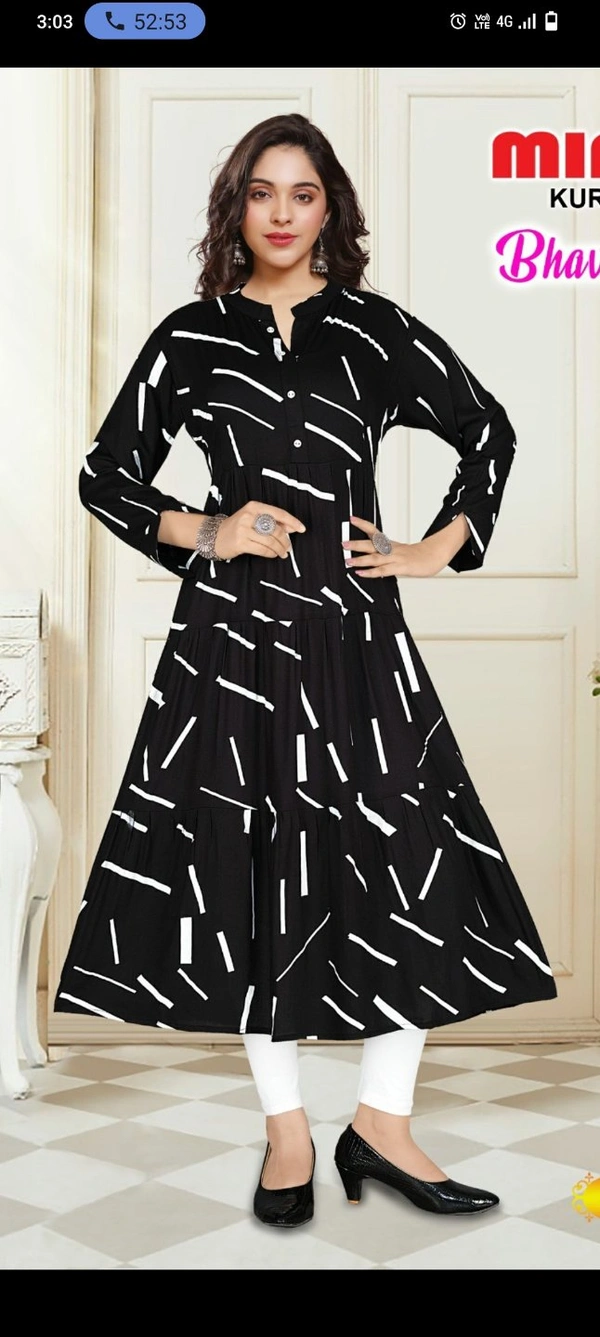 Minu BHAVYA 2 KURTI 004 - Black, 40