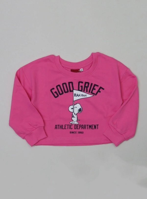 PEANUTS GIRLS CROPPED SWEATSHIRT 69L - Pink, 5Y/6Y