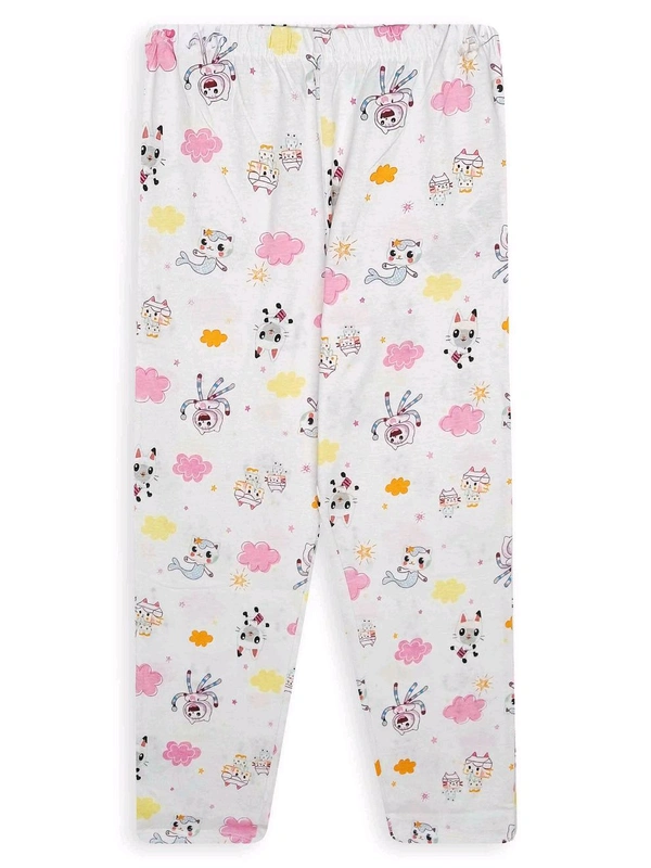 Gabby's Dallouse  Girl Printed Pyjama Set 6A7 - Pink, Good Quality, 4 Years
