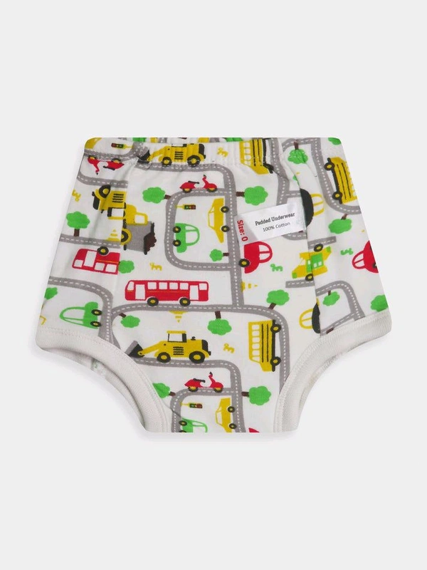Neutral                        Kids Padded Underwear  - White, 0-1y