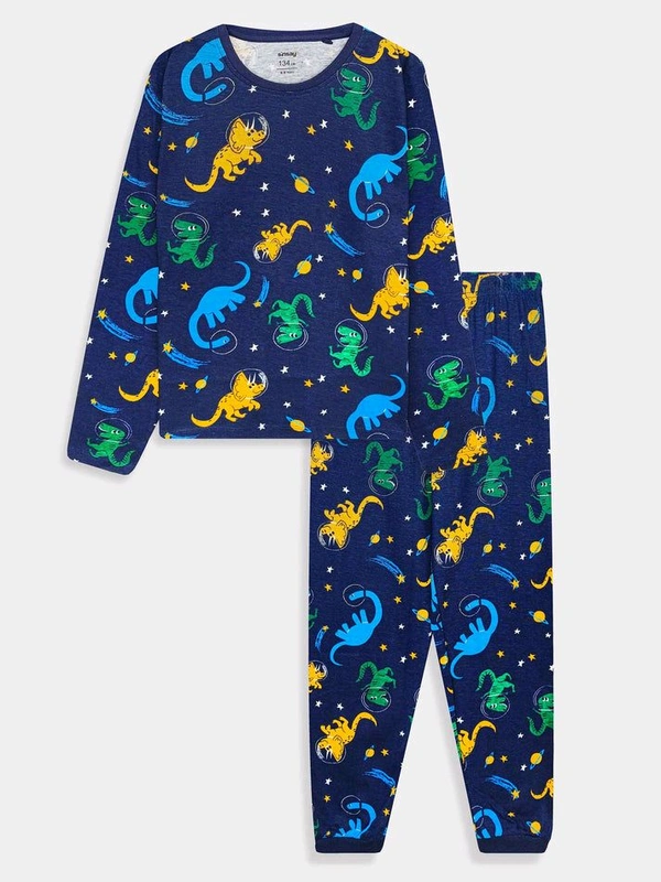  Sinsay Boys Printed Pyjama Set 8A1 - Ultramarine, Good Quality, 5/6 Years