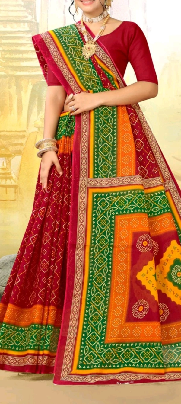 MINU  RAJANYA CHUNRI SAREE 097 - as image, 5.5