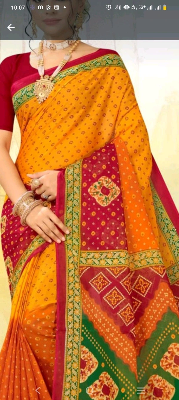 MINU  RAJANYA CHUNRI SAREE 092 - as image, 5.5