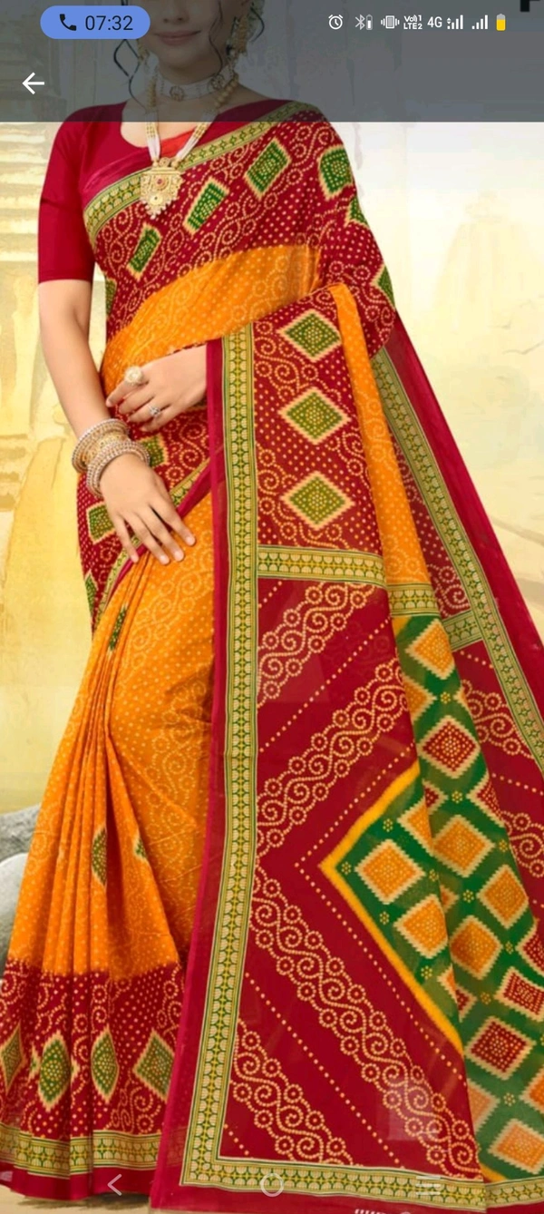 MINU FASHION  RAJANYA CHUNRI SAREE 100 - As image, 5.5