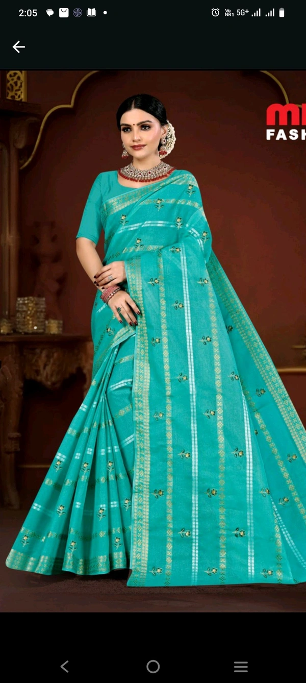 Minu Fashion  Norita Embroidery Saree 381 - as image, 5.5