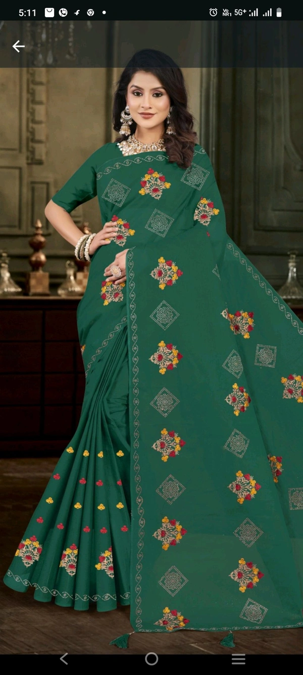 Minu Diamond Embroidery Designer Saree 249 - as image, 5.5