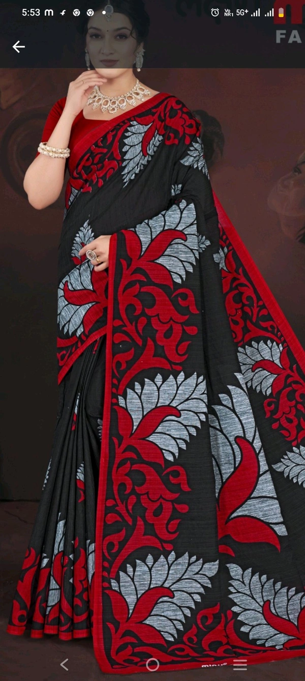 Minu  Black Pearl (Vol-3) Saree (Malai Cotton) 663 - as image, 5.5