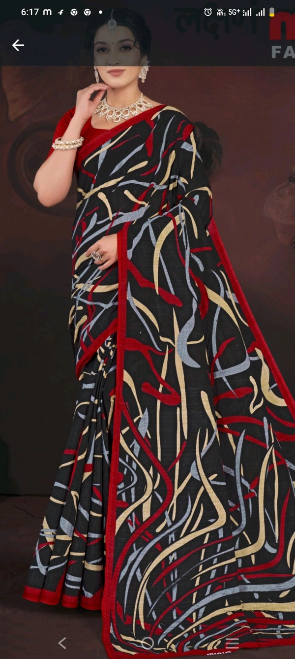 Minu Fashion   Black Pearl (Vol-3) Saree (Malai Cotton) 660 - as image, 5.5