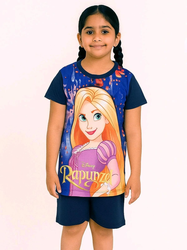 Disney  Girls Printed Shortyset - White, 2Y, Good 👍🏻