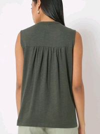 LEE COOPER  Ladies Embroidered Button Down top 84A - Gray, XL