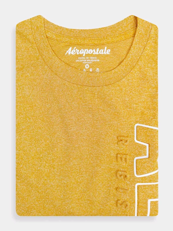 Aeropostale Mens Embossed T-shirt  7H2 - Yellow, XL